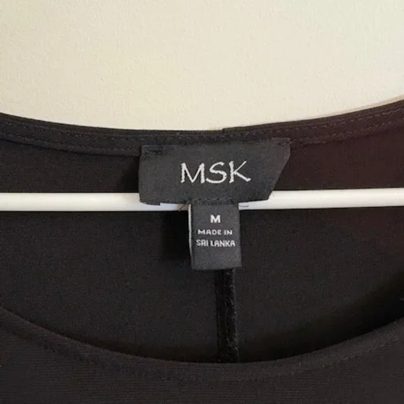 Black Tunic Dress with Sheer Floral Bell Sleeves – Boho Chic - Picture 3 of 4